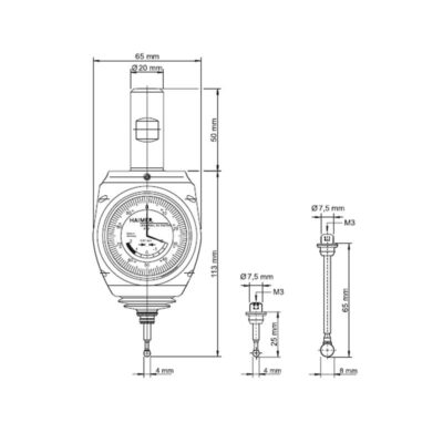 Haimer 3D Tester (3 Boyutlu Ölçüm İçin) Ölçü Aleti-377